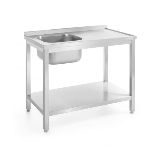 Table d’évier avec étagère – vissée, profondeur 700 mm