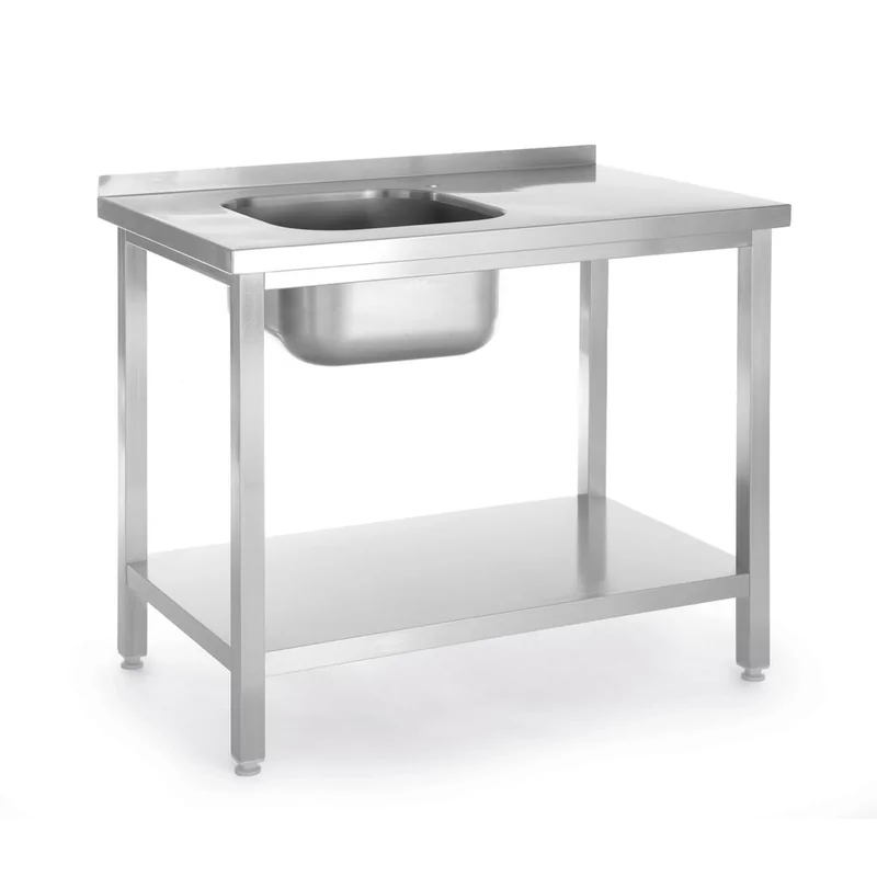 Spoeltafel met legplank, met bouten