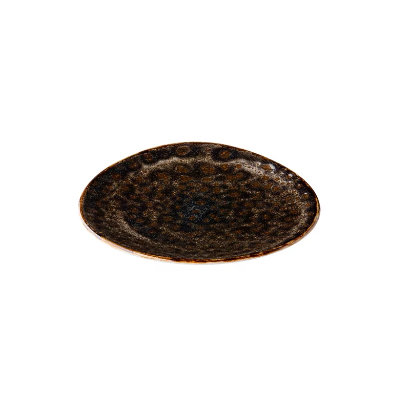 Jersey plate triangle brown 21 cm