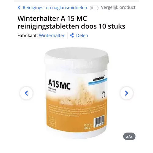 Winterhalter ontkalkingstabletten A15MC 10X25st