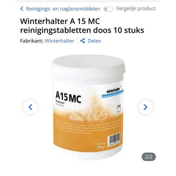 Winterhalter reinigingstabl.a 15 mc10x25