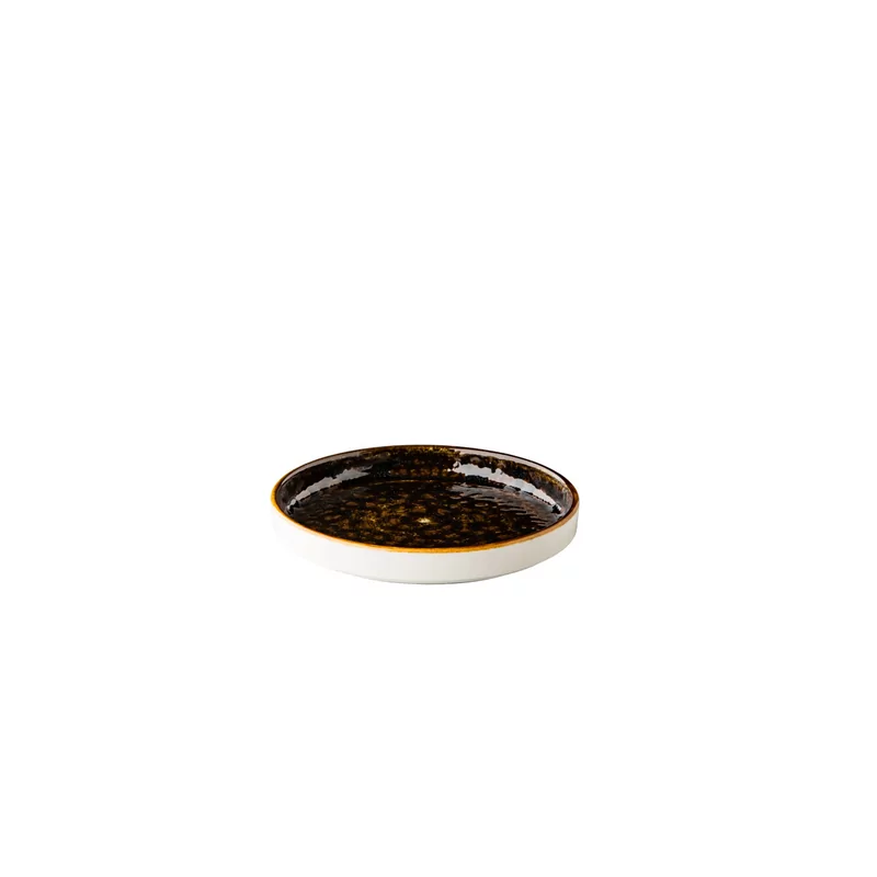 Jersey plate raised edge stackable brown 16,2 cm