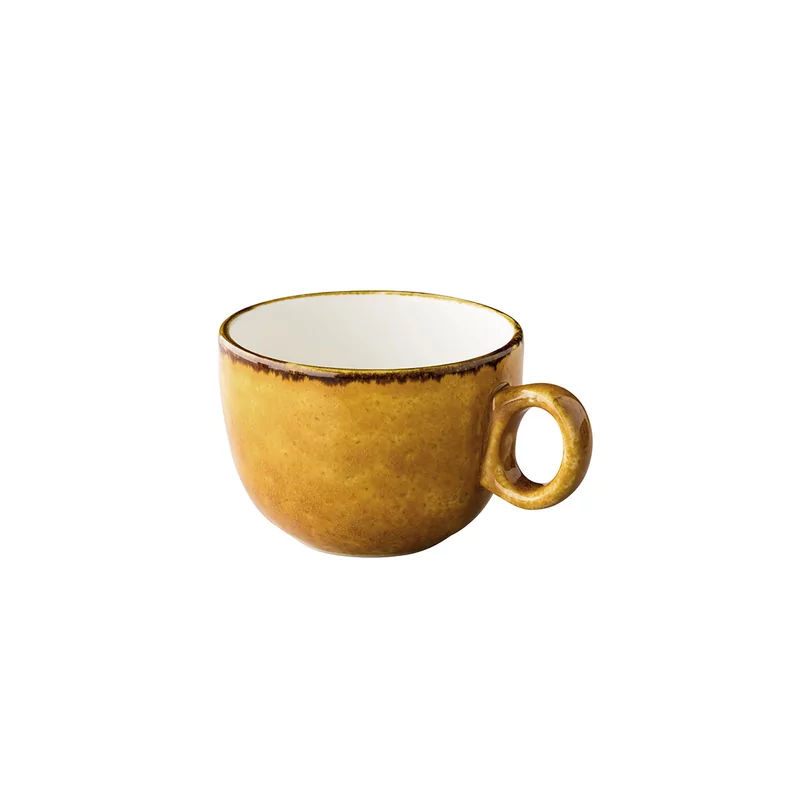 Jersey latte coffee cup stackable yellow 350 ml
