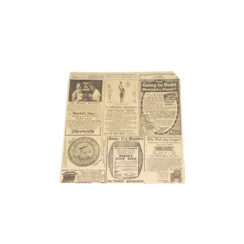 Vetvrij papier zak Newspaper Brown 18x17cm 500st