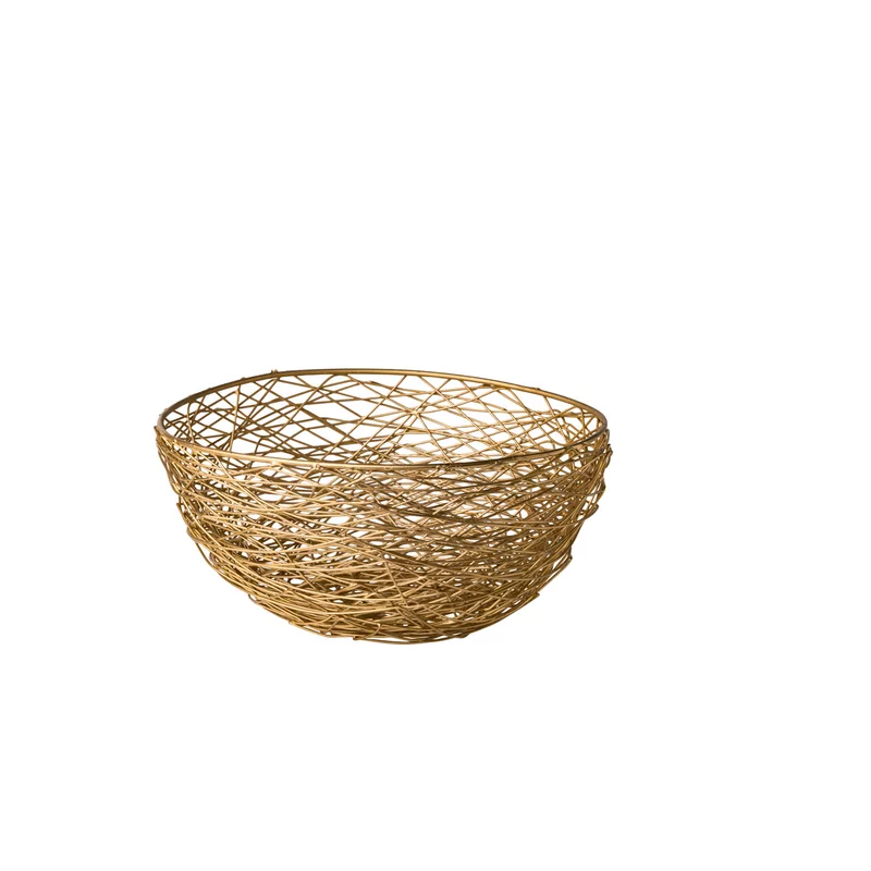 Wire basket gold 30 cm