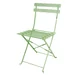 Chaises de terrasse pliantes en acier Bolero vert clair (Lot de 2)