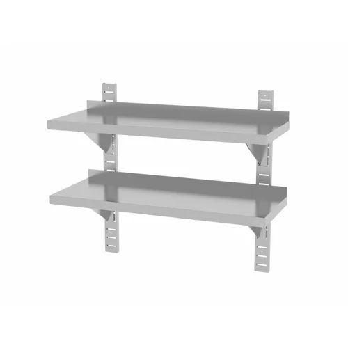 Étagère murale double, réglable, avec 2 supports