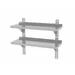 Double wall shelf, adjustable, with 2 brackets