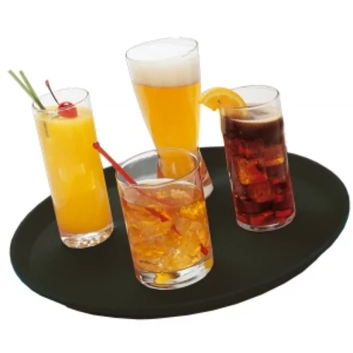 Basic dienblad non slip zwart D356mm