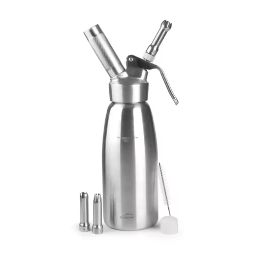 Syphon à crème chantilly inox Gourmet Whipe - tête inox 0.5L