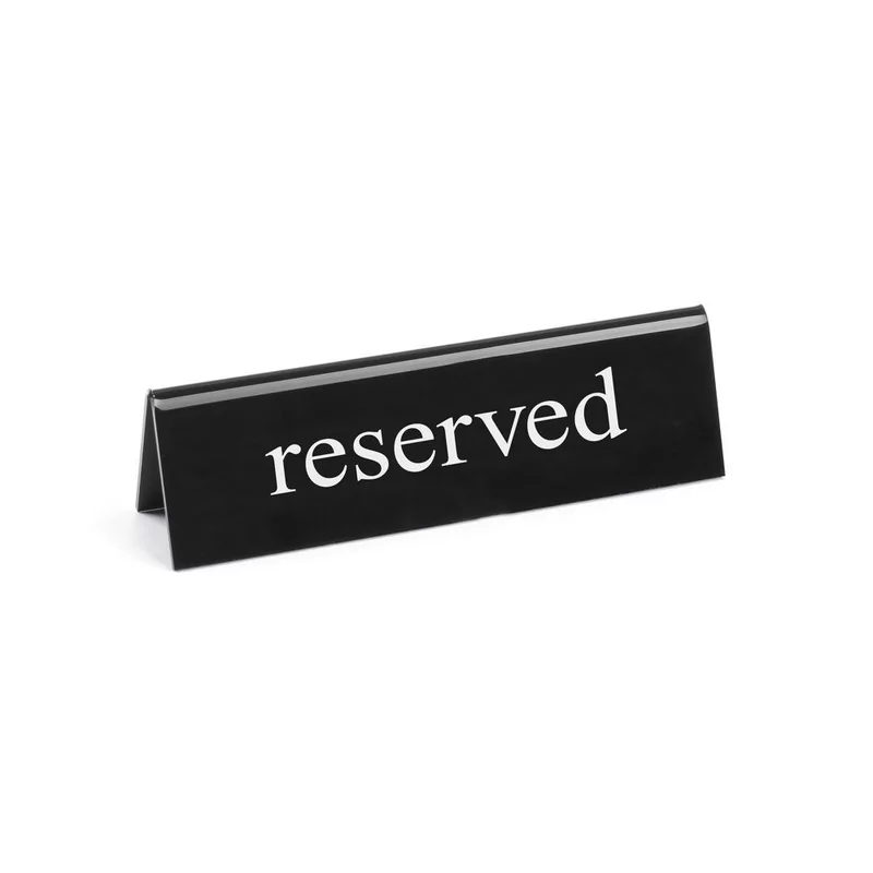 Table sign reserved