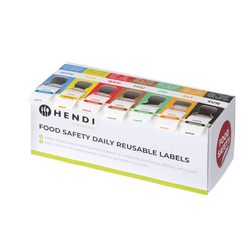 Set voedselveiligheidsstickers, multifunctioneel, eenvoudig verwijderbaar, met een dispenser