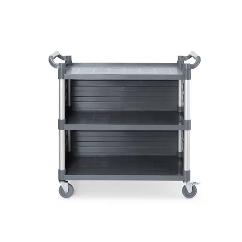 3-shelf polypropylene service cart, large
