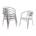 Fauteuils empilables en aluminium Bolero (Lot de 4)