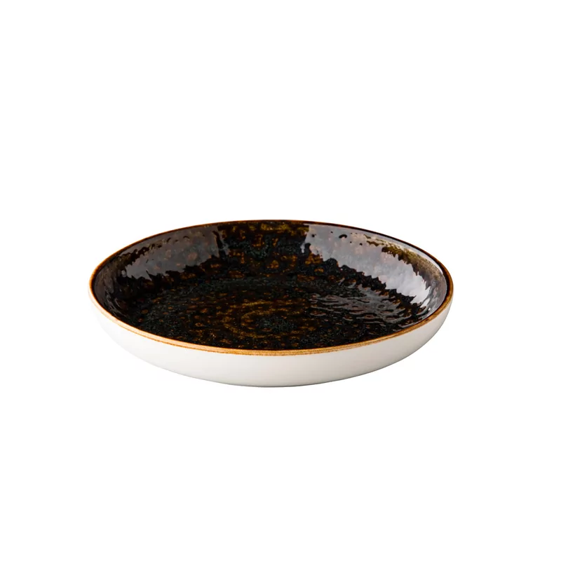 Jersey deep round plate brown 26.5 cm