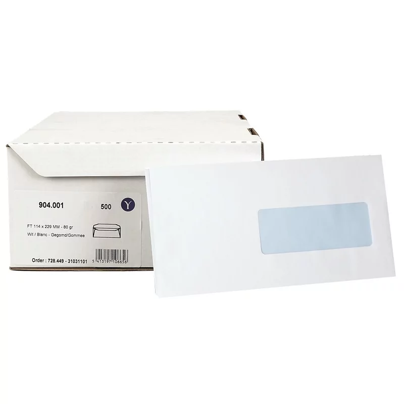 Envelop white am. model 500p