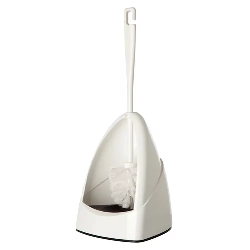 Toilet brush + holder + rim scrubber