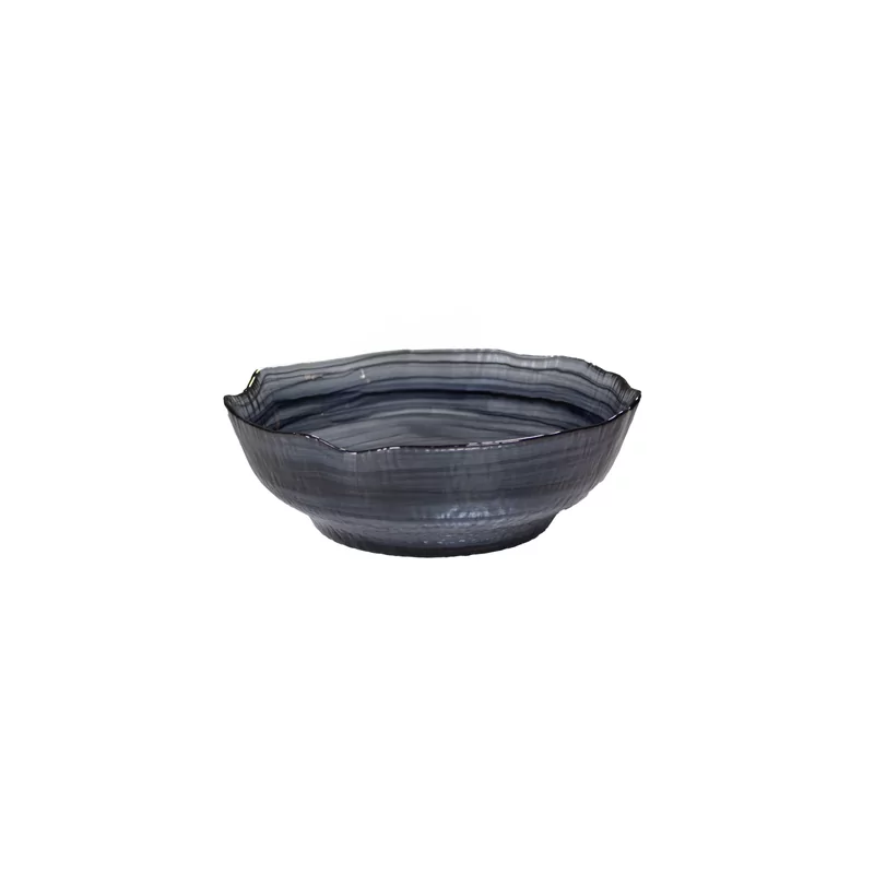 Diep bord met gebroken rand black swirl 19,7 cm