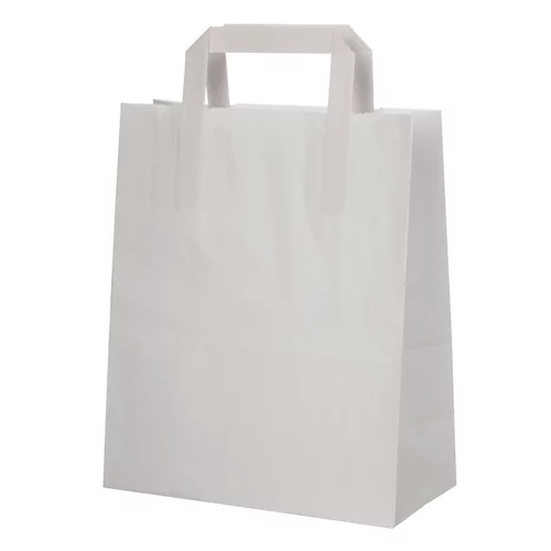 Draagtassen wit papier 22x11x27cm 250st