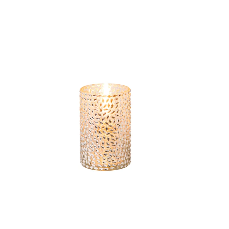 Candle Holder transparant drip 7,5 x 12 cm