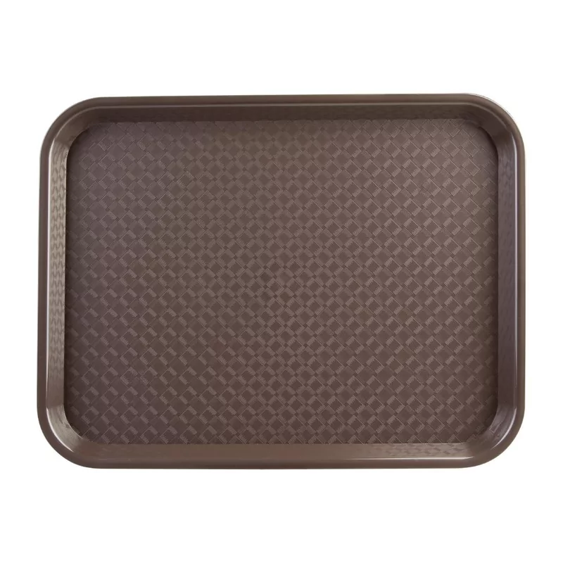 Plateau fast food en plastique Olympia Kristallon marron