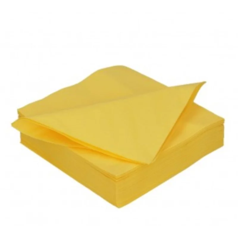 Serviettes jaune 33x33 2pl.16x125p
