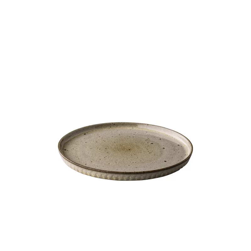 Q Authentic Stone White bord met opstaande rand 26,5 cm