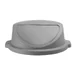 Push lid for round waste bin
