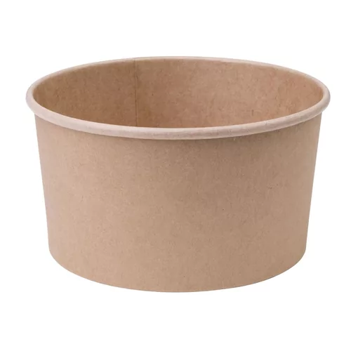 Fiesta Compostable ronde kraft saladeschaal 1L (300 stuks)
