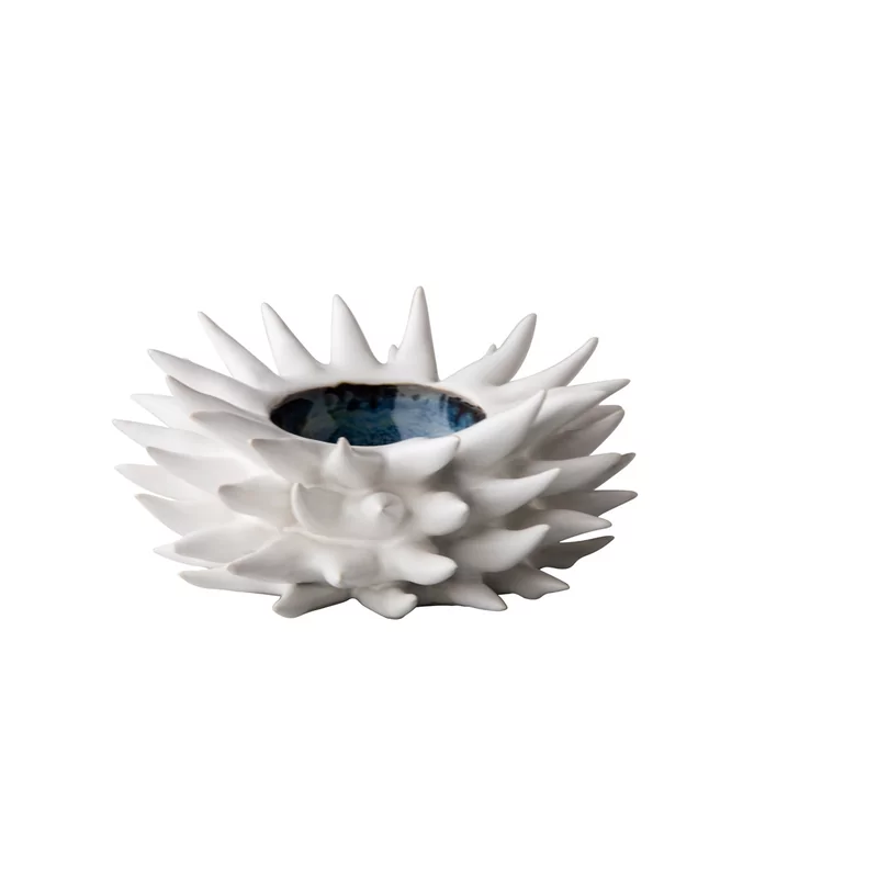 Sea urchin kom wit 21 (8) x 9,5 cm