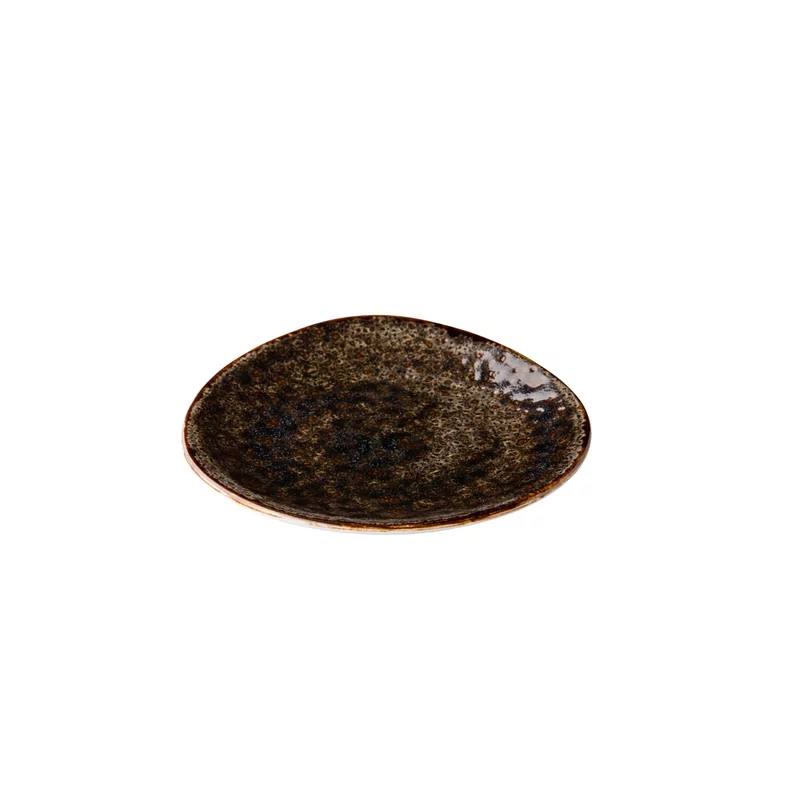 Jersey plate triangle brown 17 cm