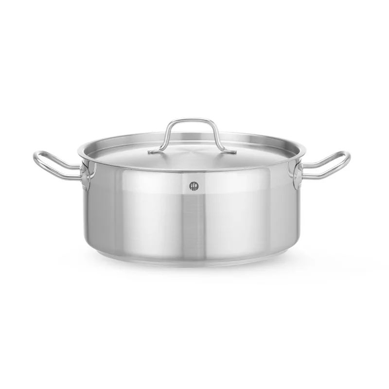 Stew pot low - with lid