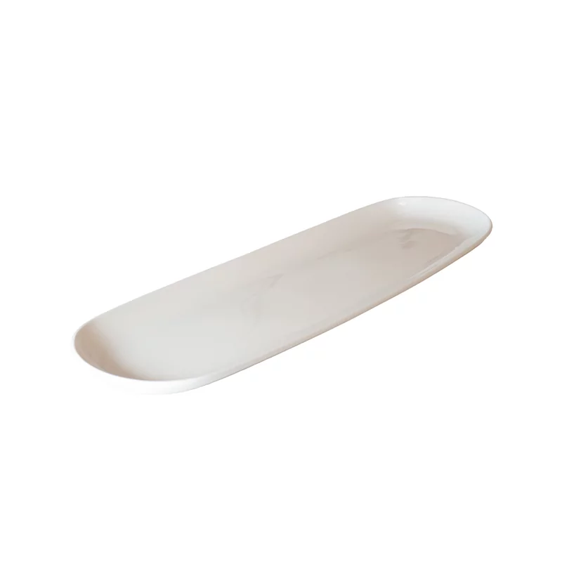 Q Performance oval plate white 46 x 14 cm