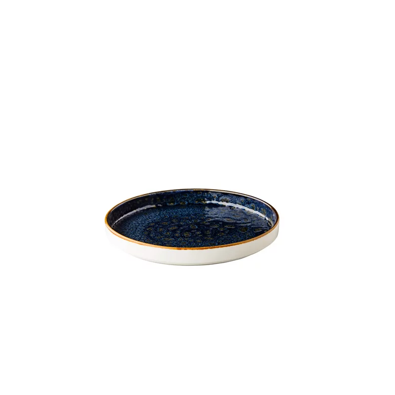 Jersey plate raised edge stackable blue 20,5 cm