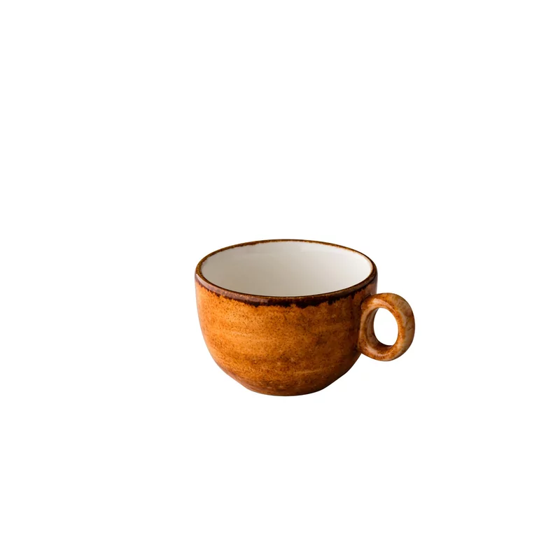 Jersey cappuccino kop stapelbaar oranje 200 ml