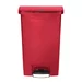 Poubelle Ã  pÃ©dale frontale Rubbermaid Slim Jim rouge 50L