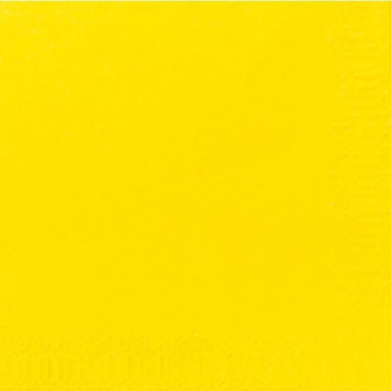 Serviettes jaune 24x24cm 2ply 8x300p