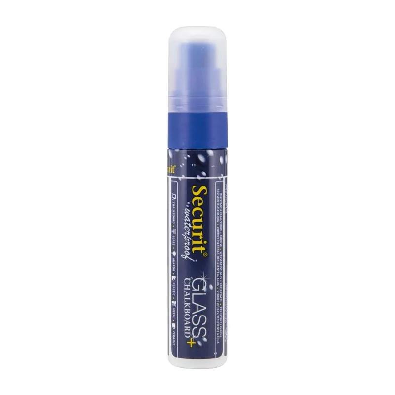 Securit Waterproof krijtstift (Glas + Krijtbord) in blauw met 7-15mm penpunt