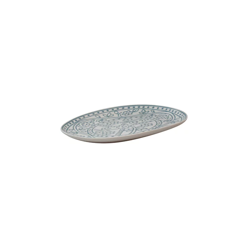 Barcelona bord ovaal blauw 25,5 x 16,5 cm