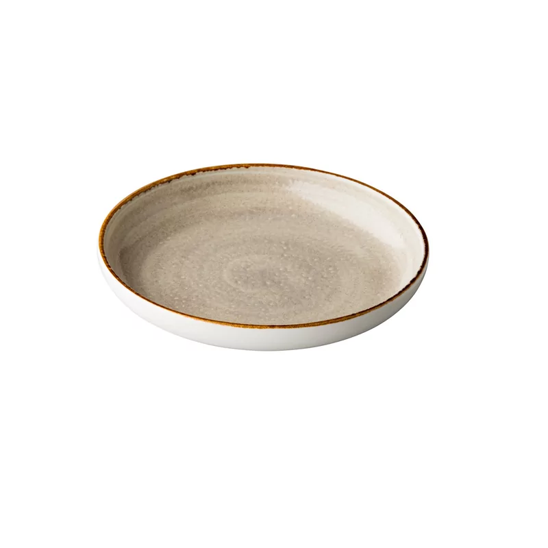 Jersey deep round plate grey 23,5 cm