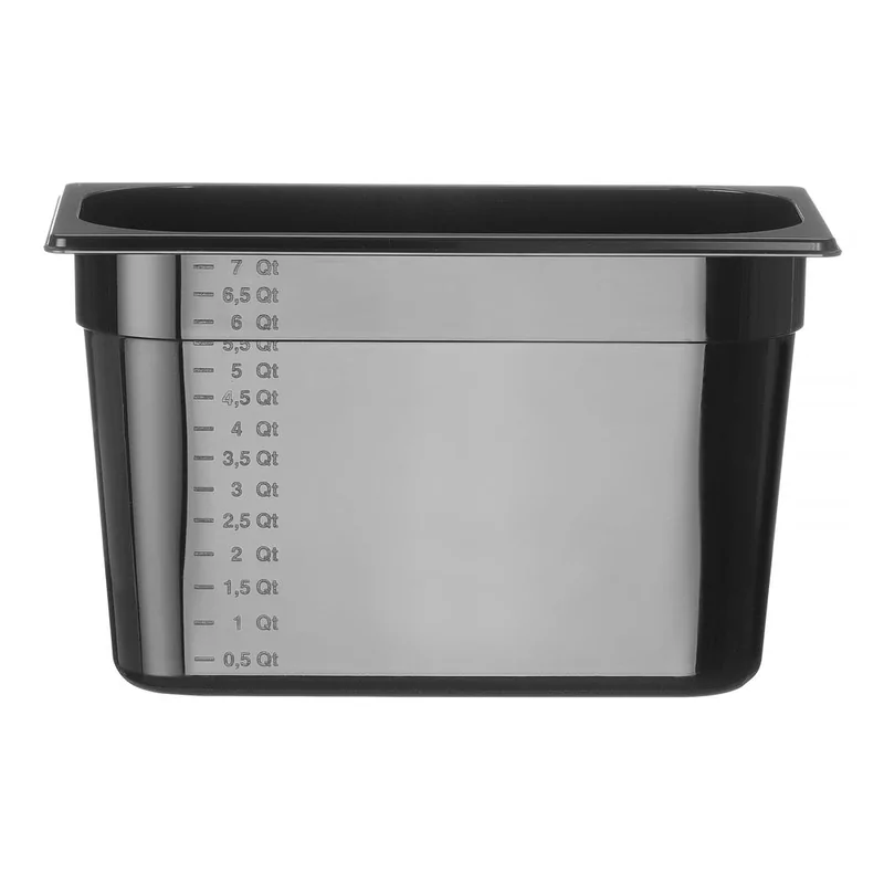 Container GN 1/3 black polycarbonate