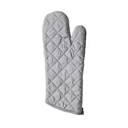 Gants de four en coton gris alu L36cm