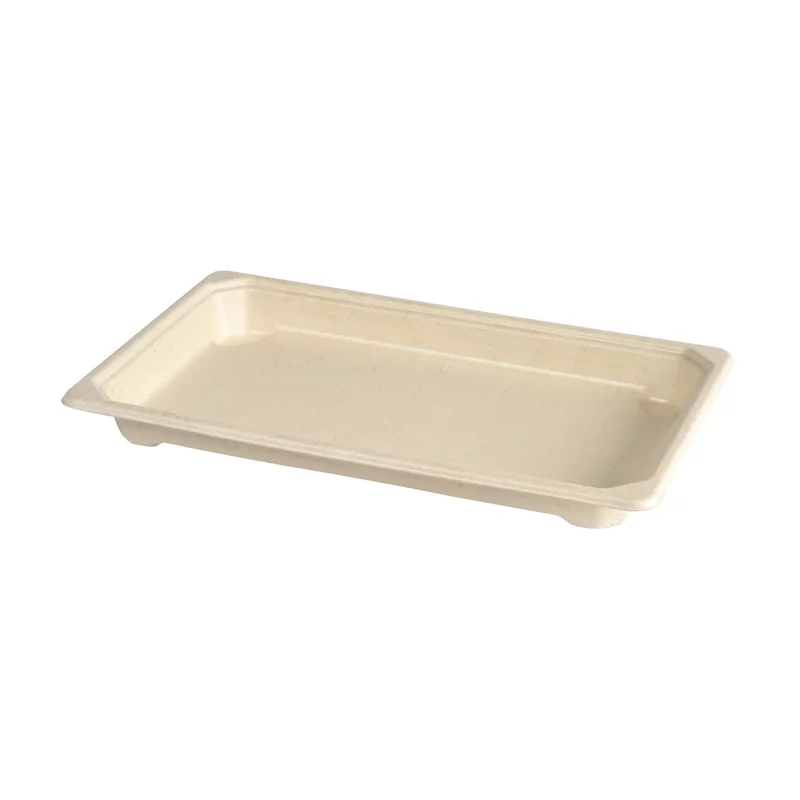 Tray sushi bagasse brown medium 400st