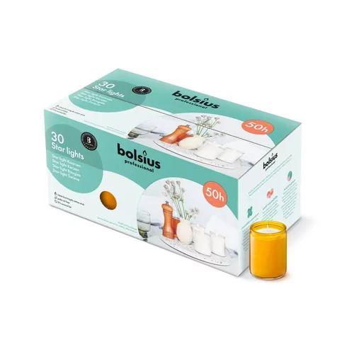 Candle Starlight Amber Bolsius 30 pcs