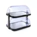 Roll-top cooling display, double