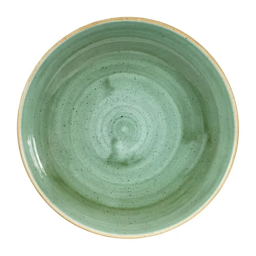 Assiettes coupes rondes Churchill Stonecast Samphire Green 248mm (Lot de 12)