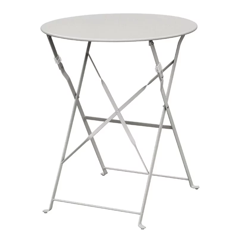 Table de terrasse en acier Bolero grise