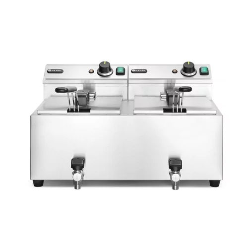 Friteuse Profi Line avec robinet de vidange - 2 x 8 l