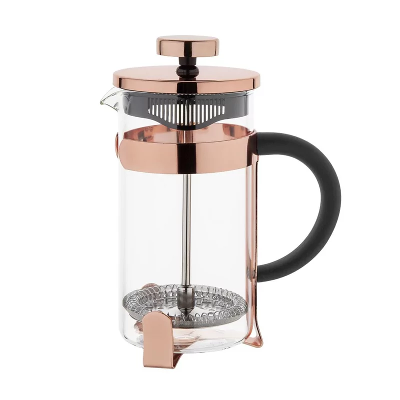 CafetiÃ¨re Ã  piston contemporaine inox Olympia cuivre 3 tasses