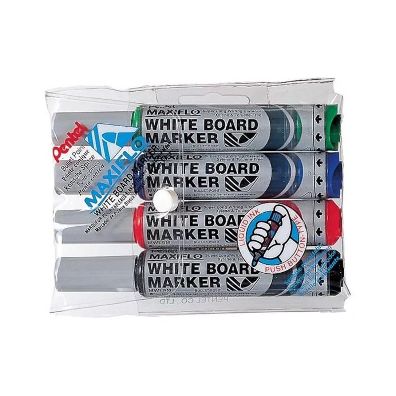 Marquer pour tableau 6mm pentel set 4p